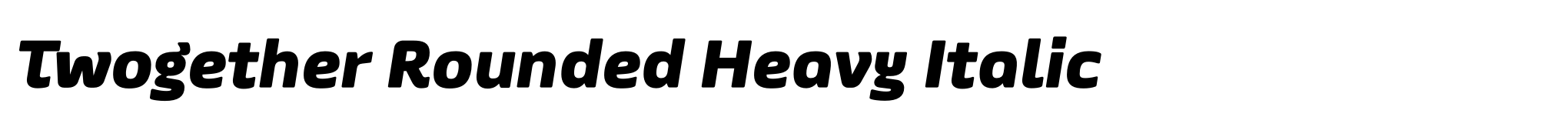Twogether Rounded Heavy Italic image